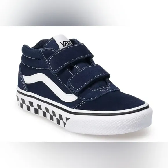 Vans® Ward Mid V Boys' Navy Sneakers Size M5 NWT MSRP $59.99