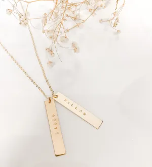 VERTICAL CHARLIE BAR NECKLACE
