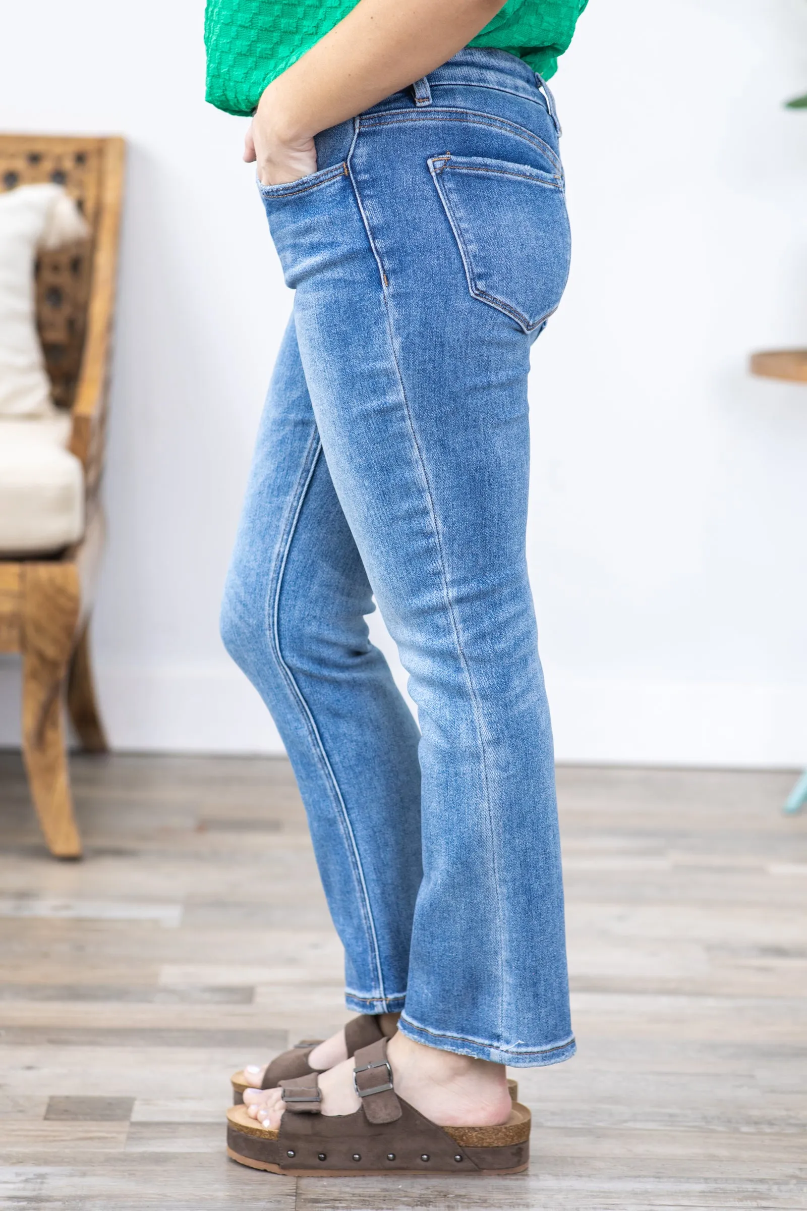 Vervet Mid Rise Kick Flare Jeans