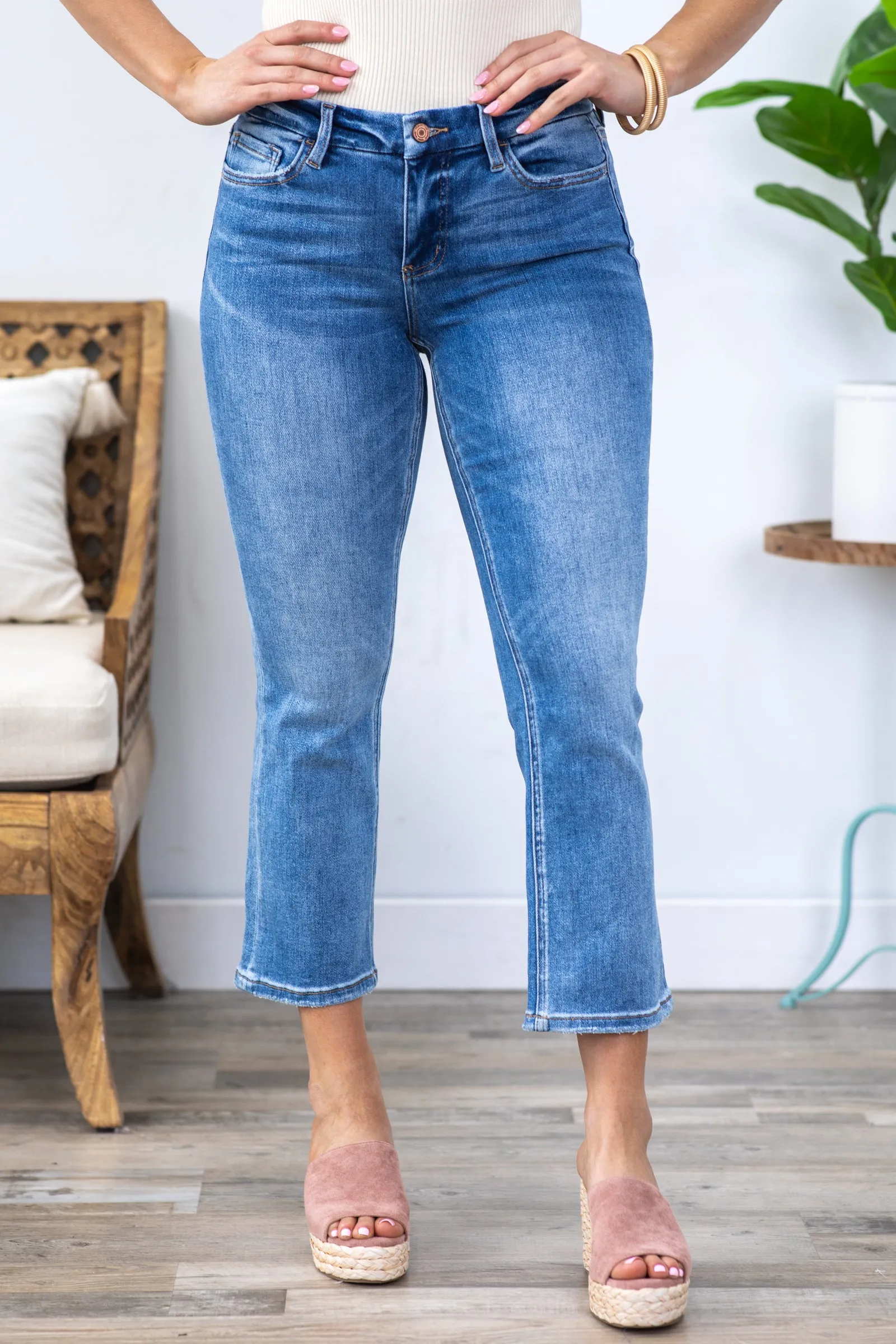 Vervet Mid Rise Kick Flare Jeans