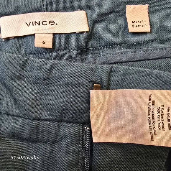 Vince Women's Teal Coin Pocket Bermuda Shorts 5 Pockets Size 6 NWT MSRP $195