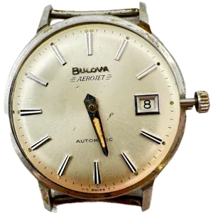 Vintage 1967 Bulova Aerojet Men's Automatic Wristwatch 11 ALACD Swiss Steel