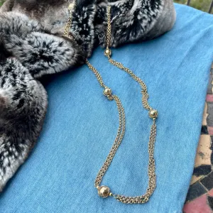 Vintage Filigree Bead Chain Necklace