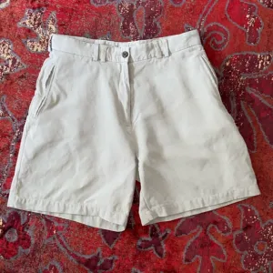 Vintage Luau High Rise Bermuda Silk Shorts Khaki Size 10
