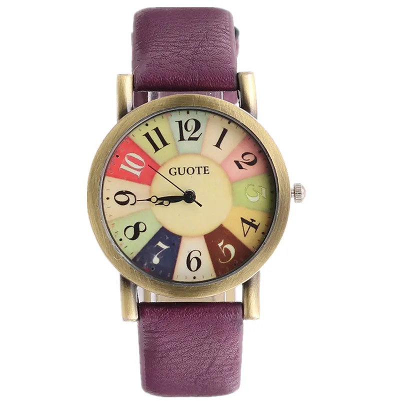 Vintage Rainbow Number Quartz Watch