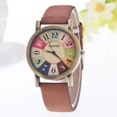 Vintage Rainbow Number Quartz Watch