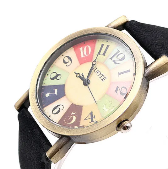 Vintage Rainbow Number Quartz Watch