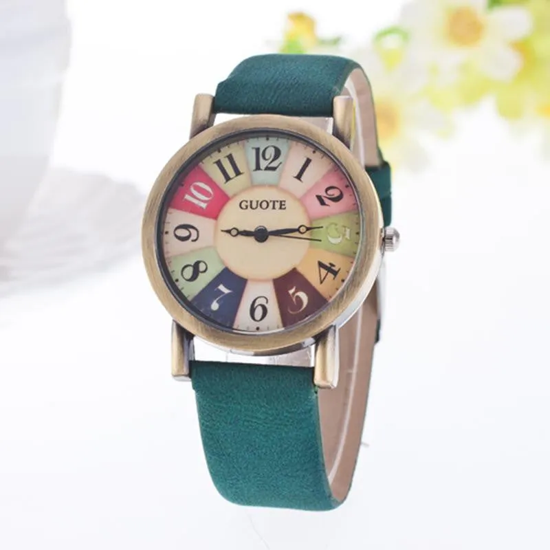 Vintage Rainbow Number Quartz Watch