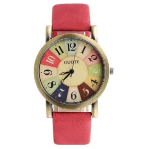 Vintage Rainbow Number Quartz Watch