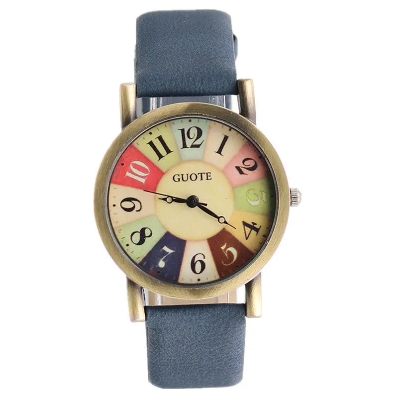 Vintage Rainbow Number Quartz Watch