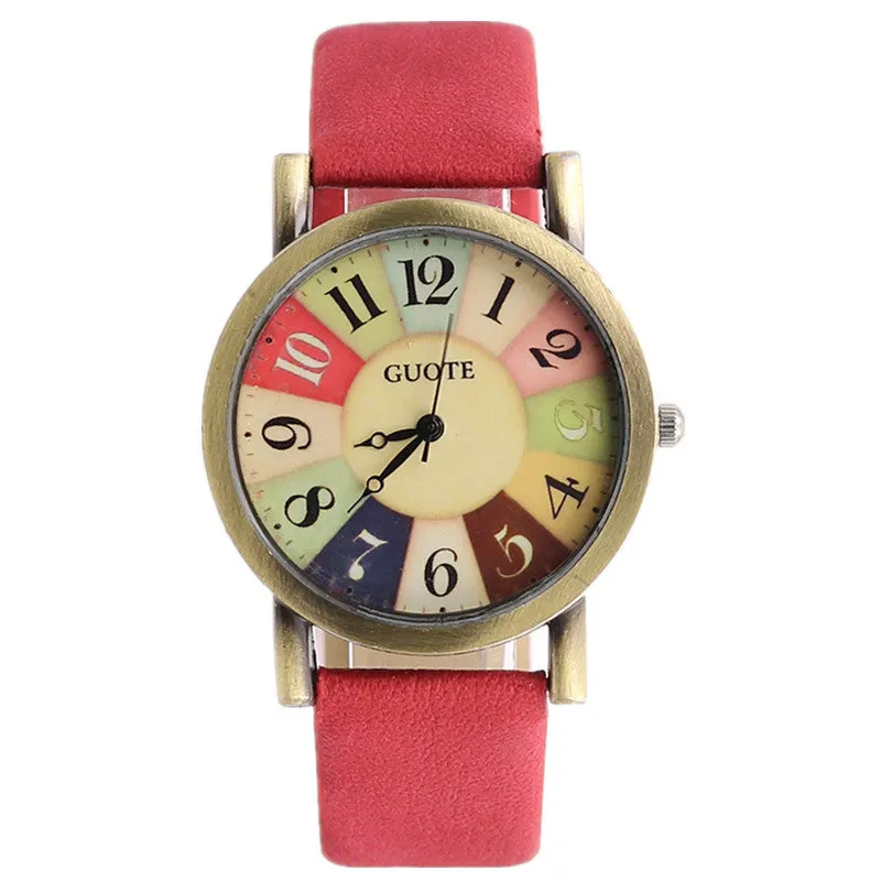 Vintage Rainbow Number Quartz Watch