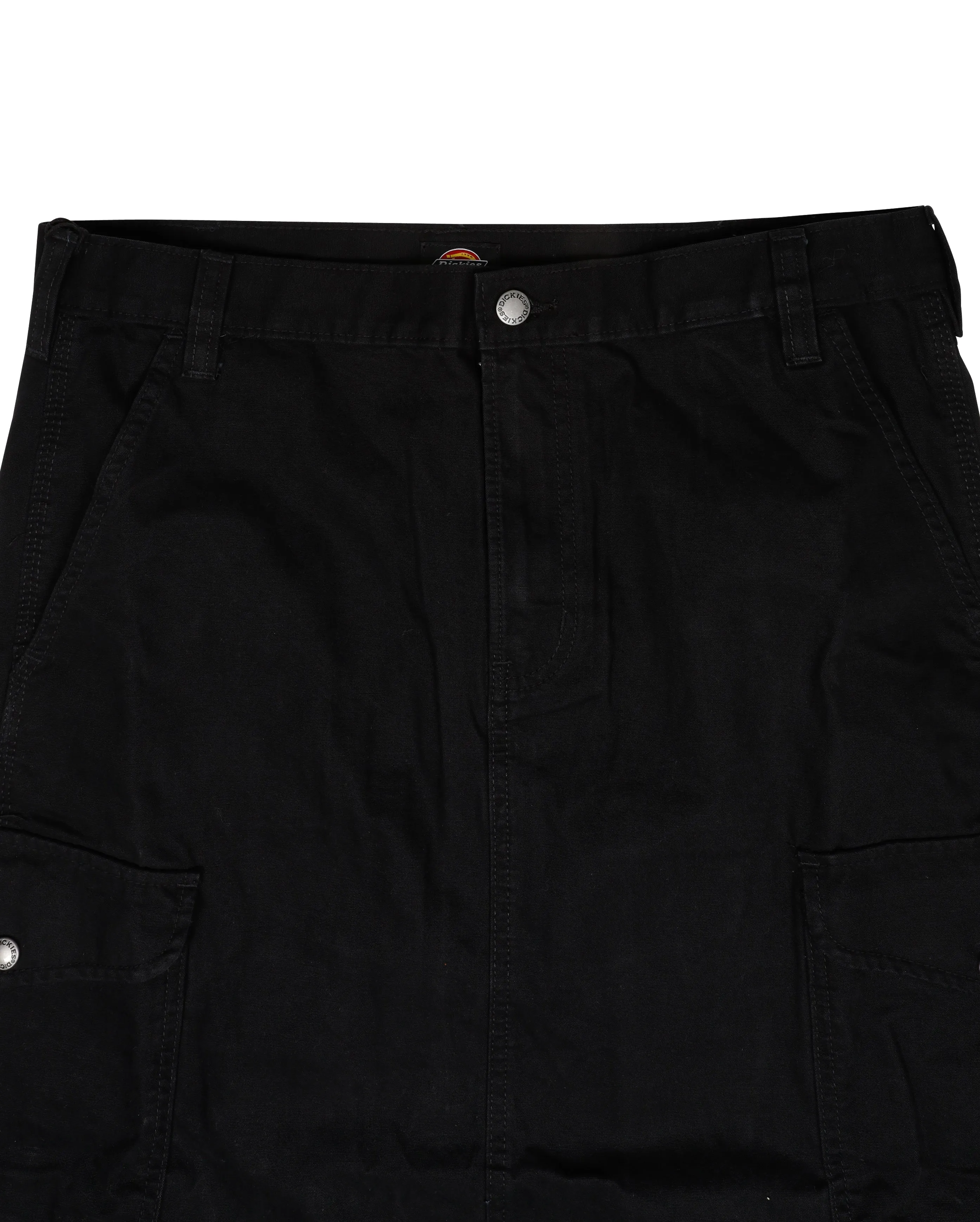 W Duck Canvas Cargo Skirt Black