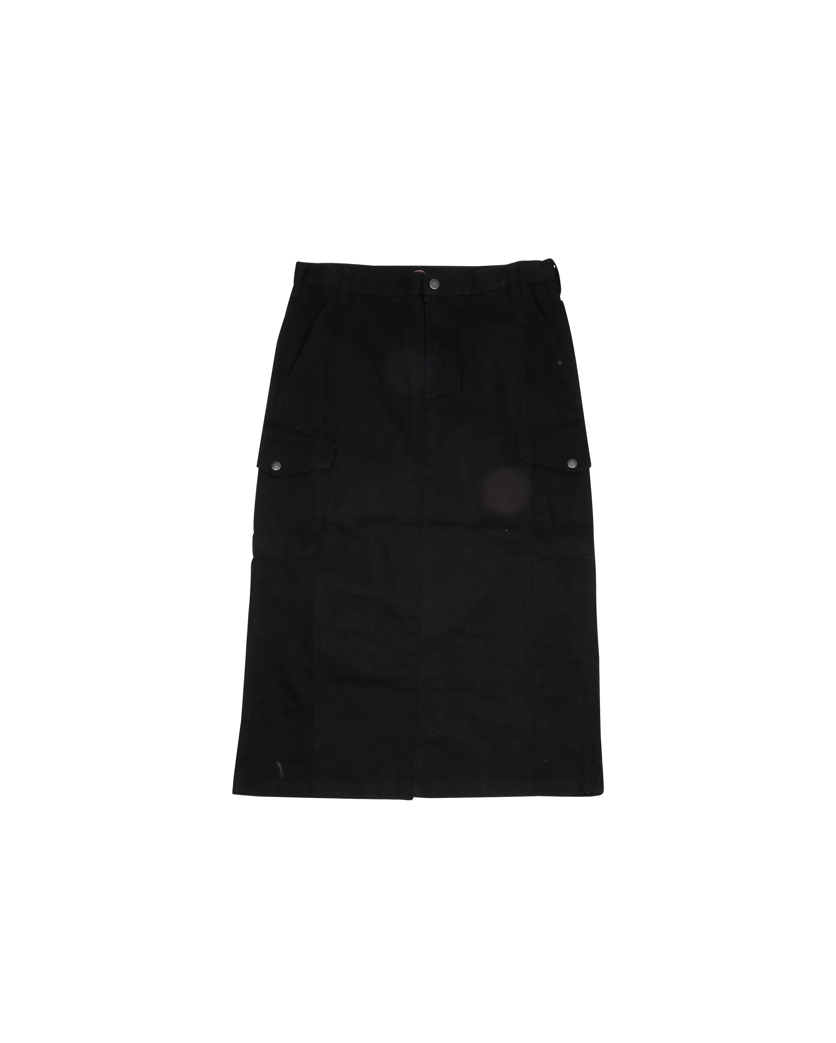 W Duck Canvas Cargo Skirt Black