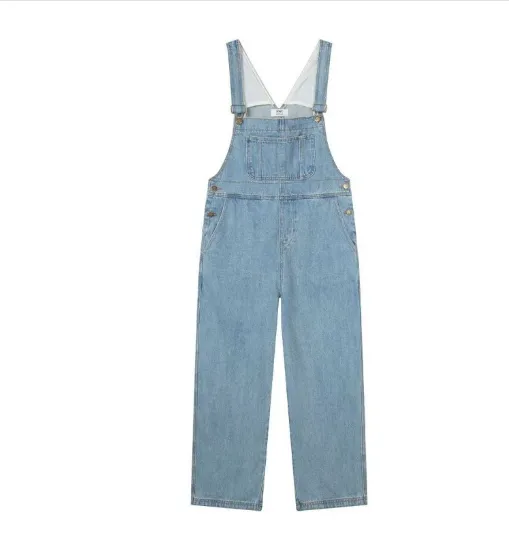Washed Pockets Denim Jumpsuits