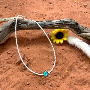 White & Turquoise