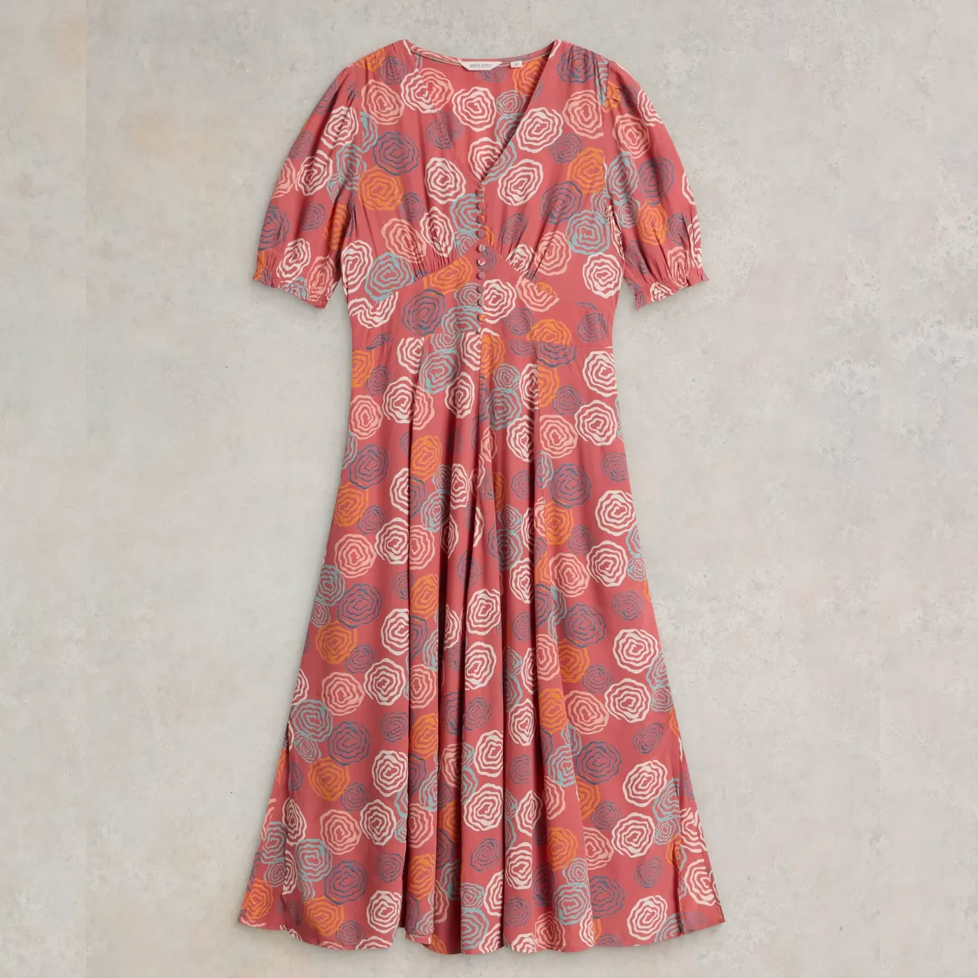 Whitestuff Hazel Bias Cut Dress | Pink Print