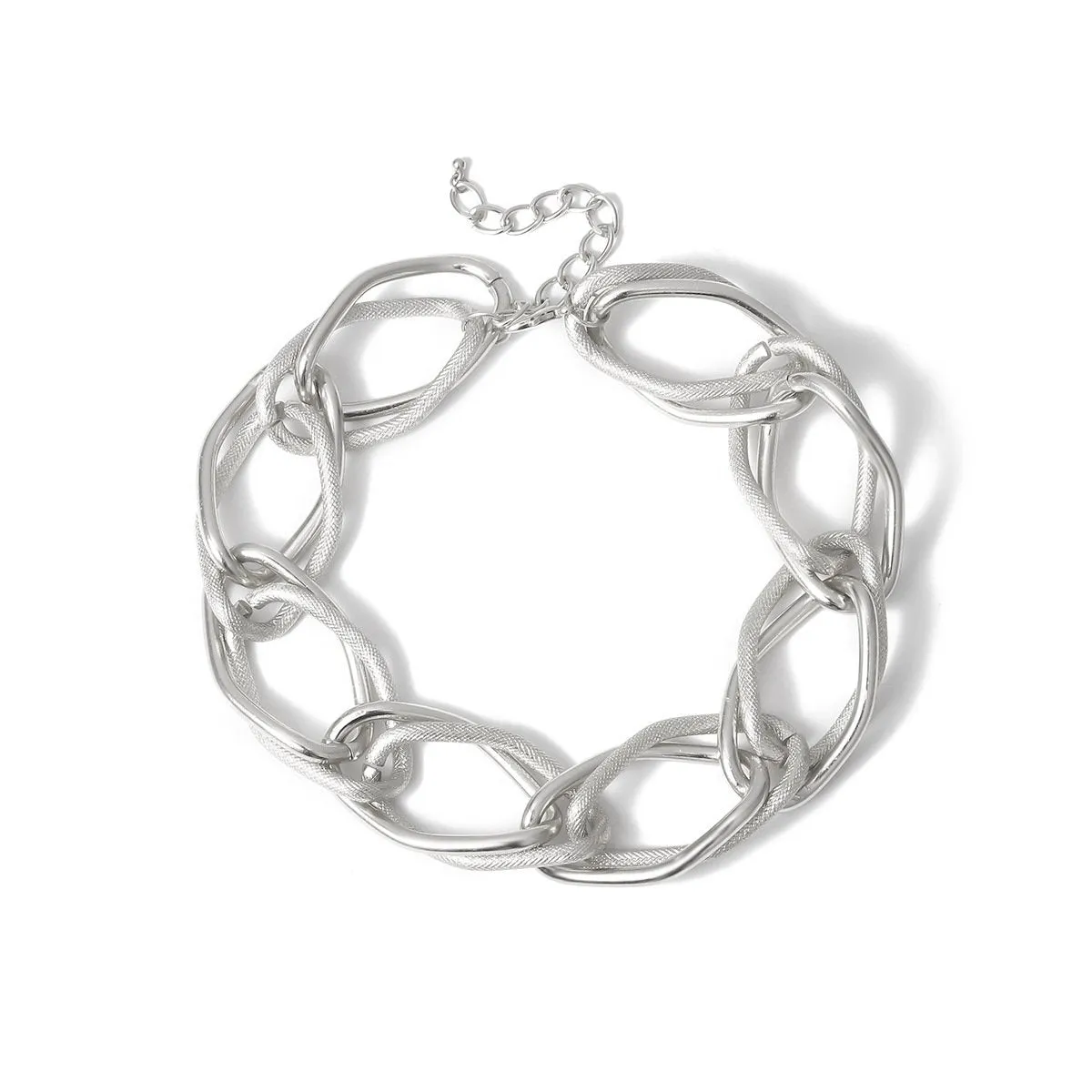 Wholesale gold aluminum thick chain item necklaces JDC-NE-KunJ030