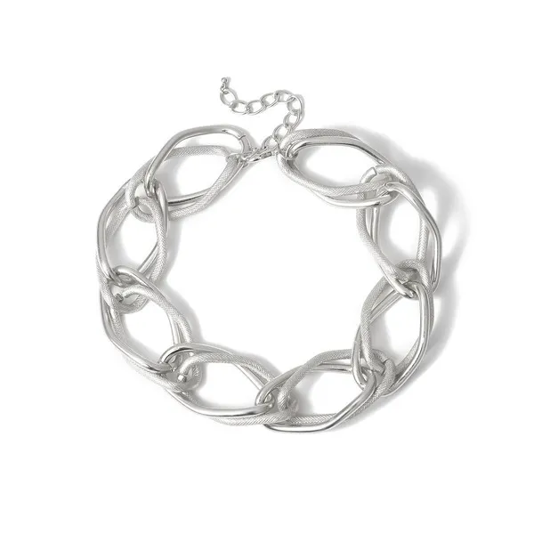 Wholesale gold aluminum thick chain item necklaces JDC-NE-KunJ030