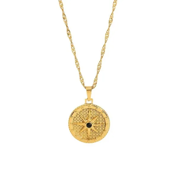 Wholesale Necklaces gold Stainless steel Moon stars JDC-NE-JD057