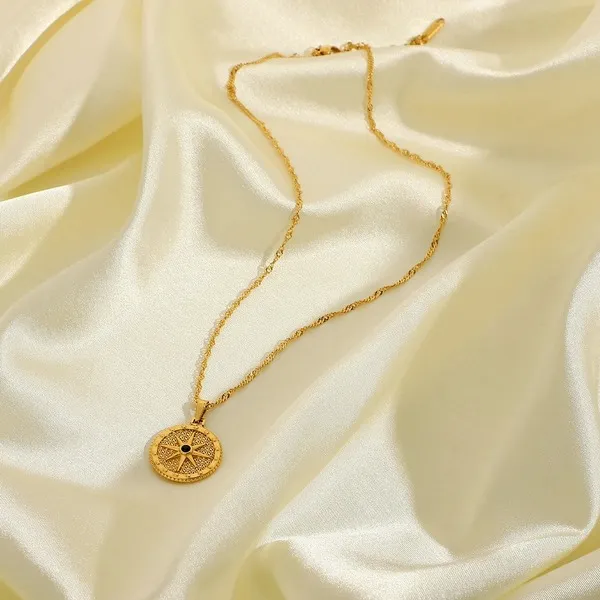 Wholesale Necklaces gold Stainless steel Moon stars JDC-NE-JD057