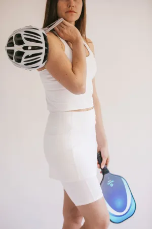 Wimbledon White Skorts - Bike and Skater Skirted Shorts!