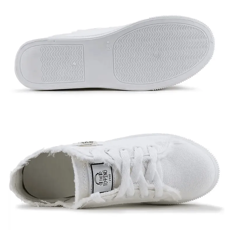 Women's Blue Canvas Sneakers Breathable Classic Summer Denim Stylish Fashion Women Sneakers