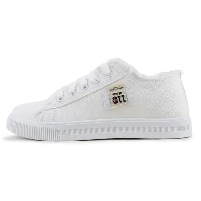 Women's Blue Canvas Sneakers Breathable Classic Summer Denim Stylish Fashion Women Sneakers