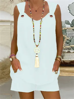Women's Daily Casual Breathable Vest   Beach Shorts