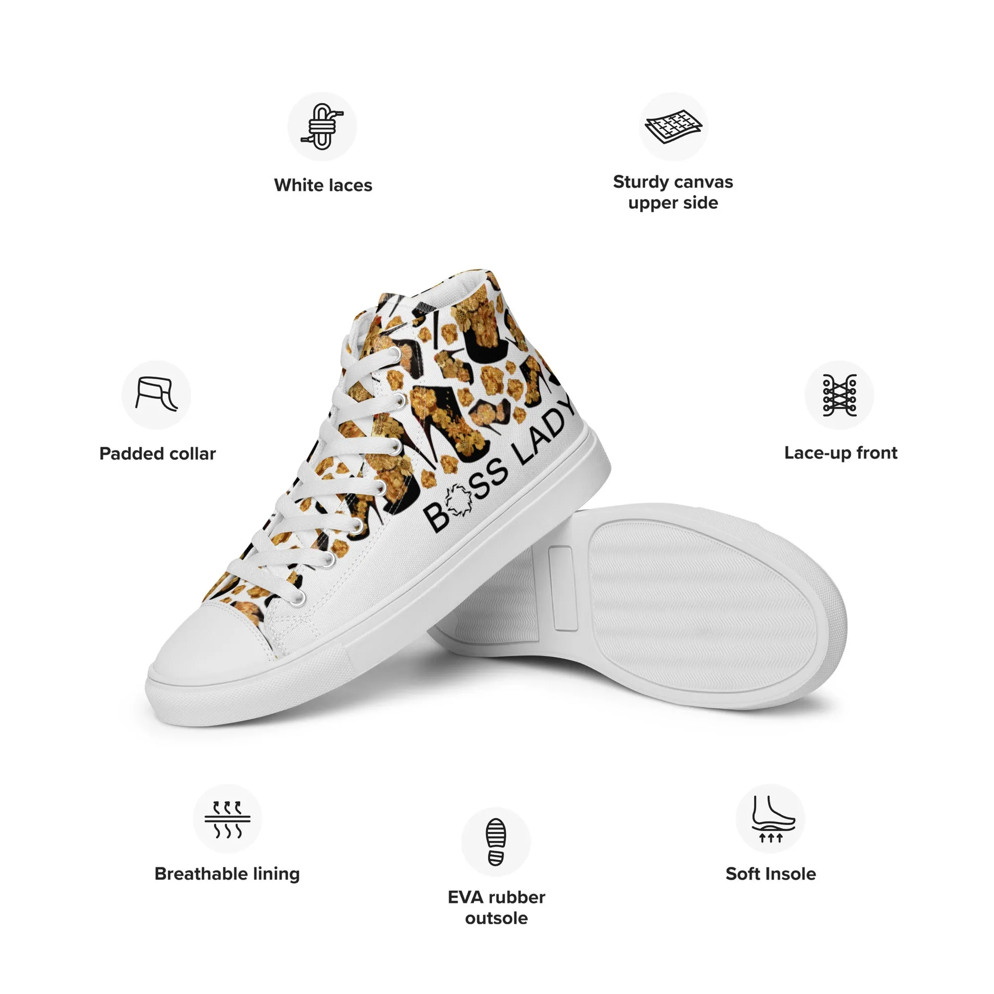 Women’s high top canvas shoes 'Boss Up'