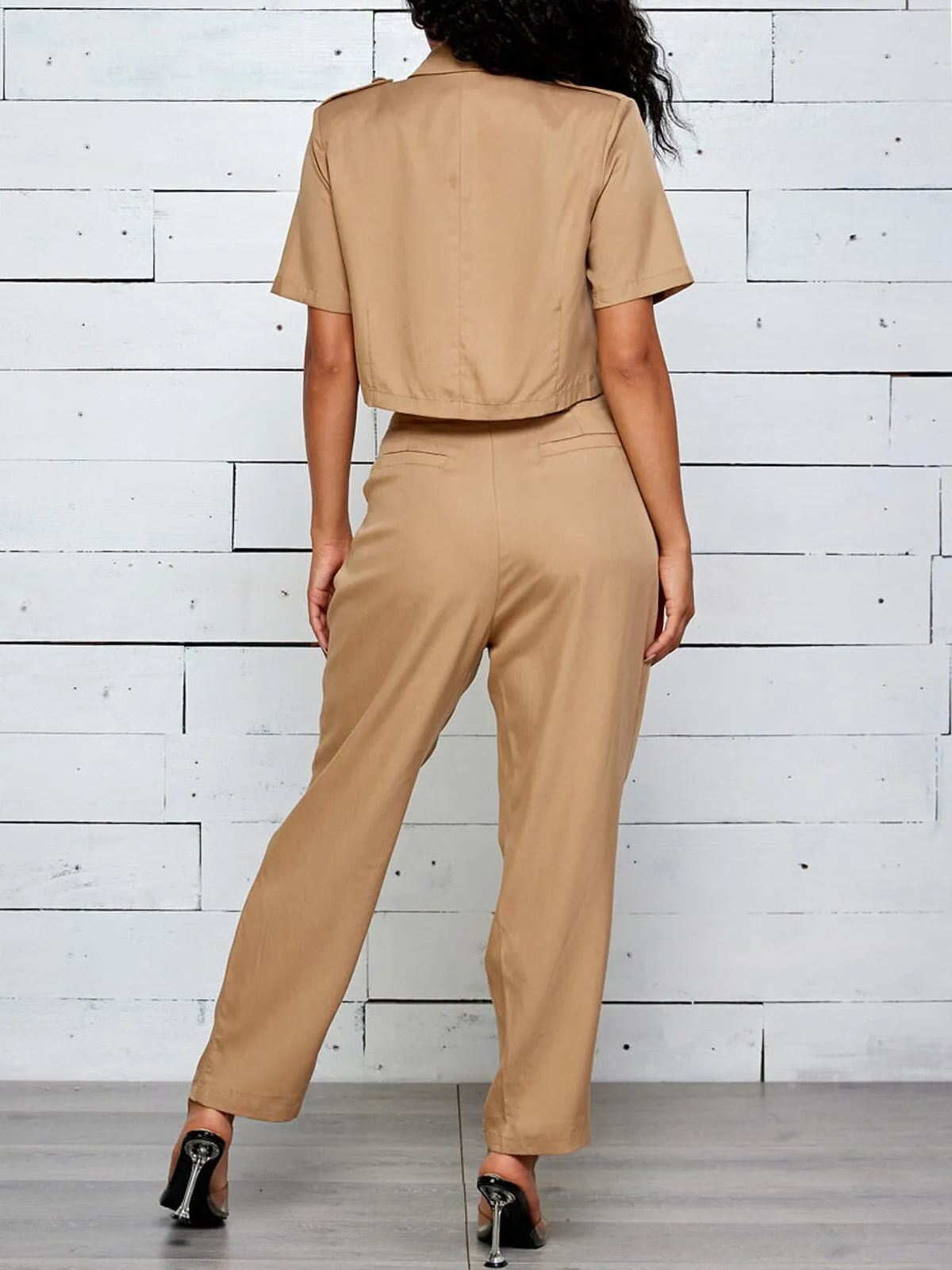 WOMEN'S SHORT SLEEVE TOP & PANTS 2PC SET