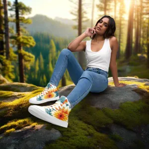 Womens Southwest Pattern High Top Canvas Sneakers Sundance