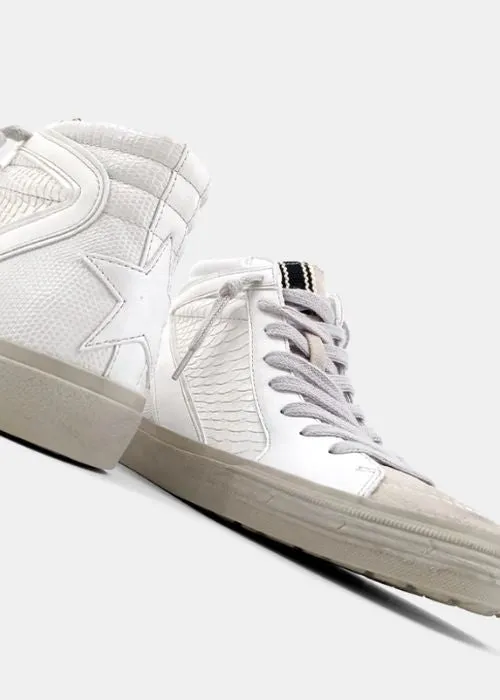 X SHU SHOP Rooney White Snake Sneaker