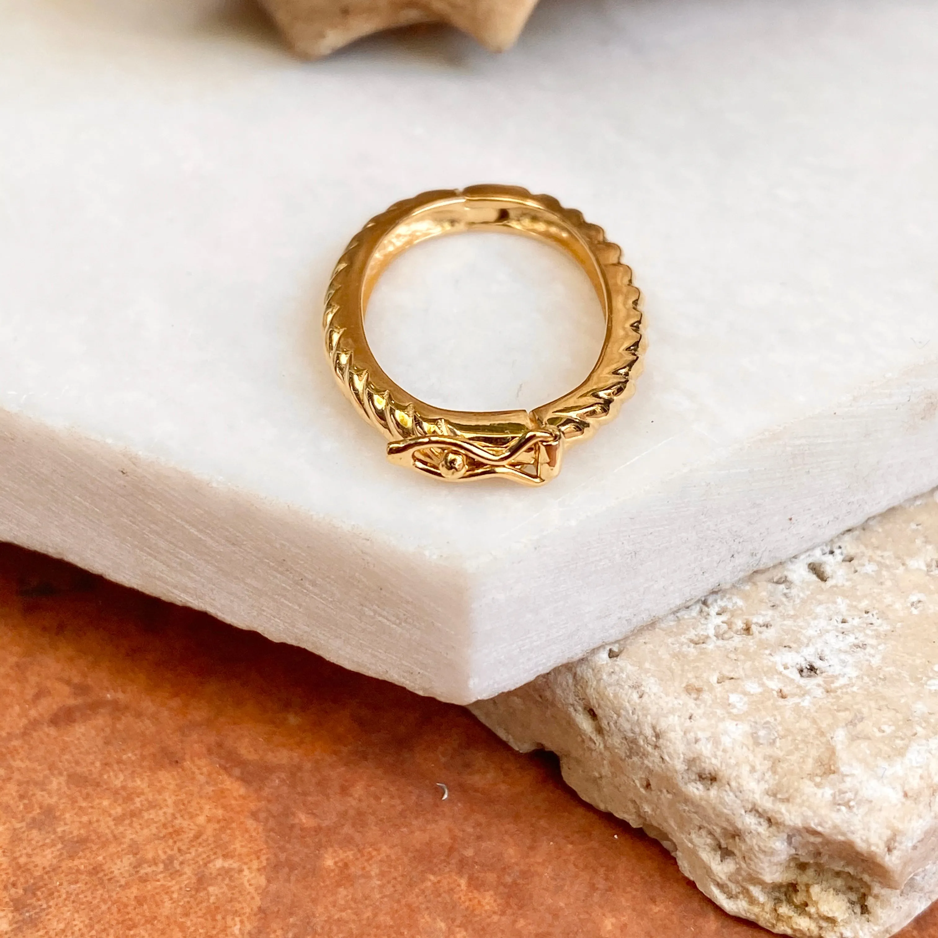 Yellow Gold Vermeil Rope Twist Pearl Shortener Enhancer 27mm