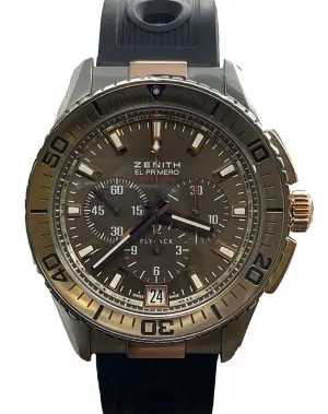 Zenith El Primero Stratos Flyback 51.2061.405 Brown Dial Automatic Men's Watch