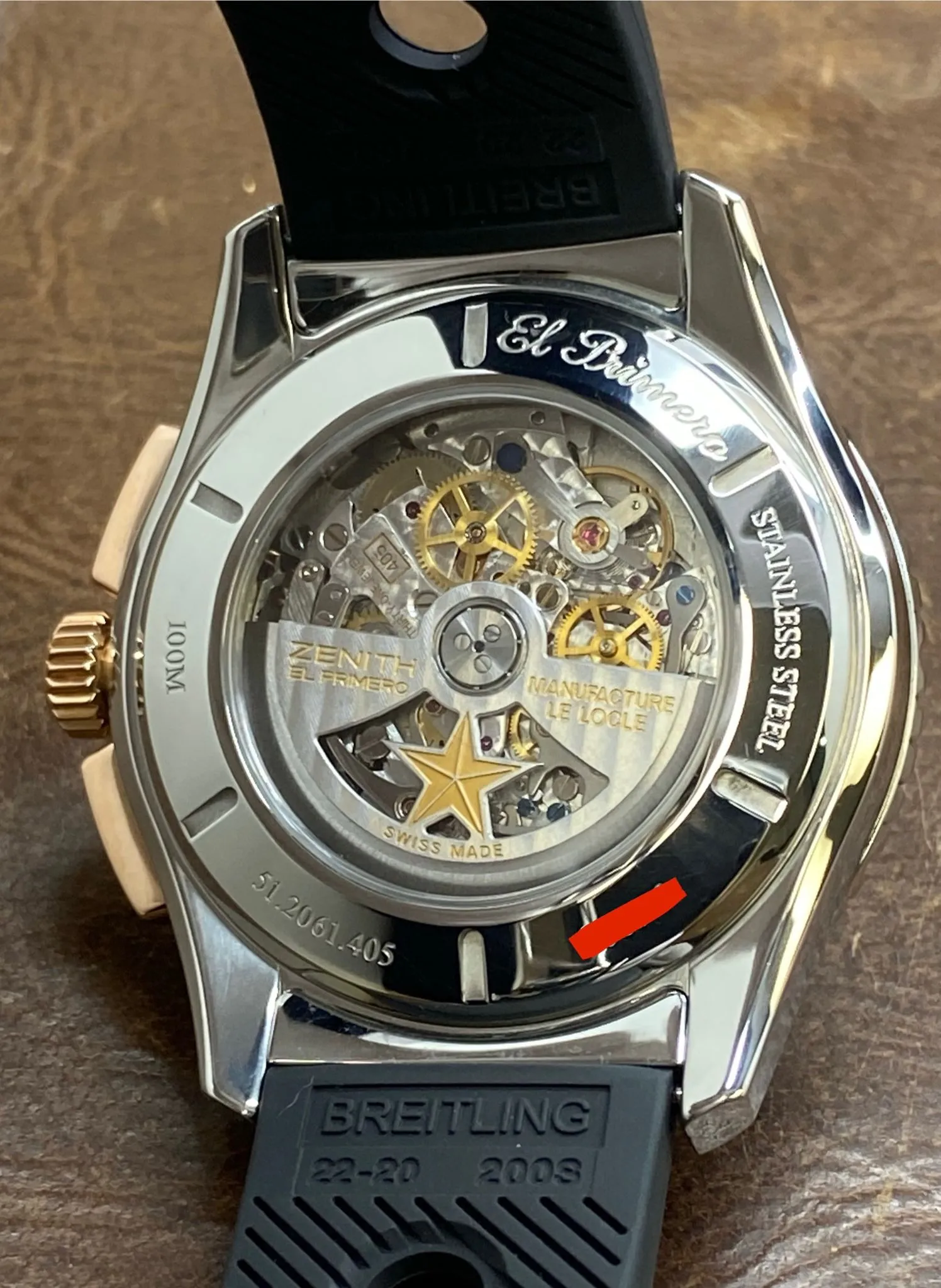 Zenith El Primero Stratos Flyback 51.2061.405 Brown Dial Automatic Men's Watch