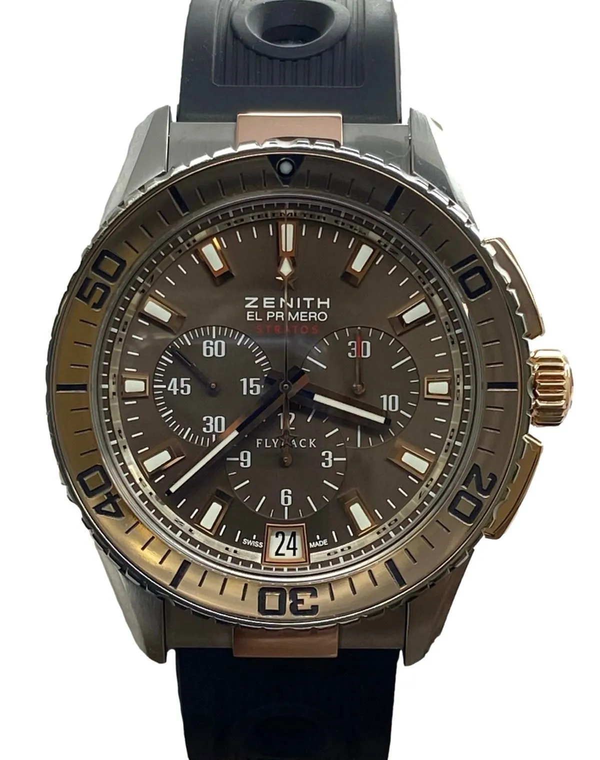 Zenith El Primero Stratos Flyback 51.2061.405 Brown Dial Automatic Men's Watch